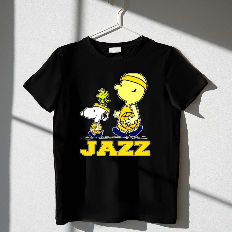 Snoopy And Woodstock With Basketball For Utah Jazz Fans 1 T Shirt