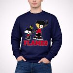 Snoopy And Woodstock With Calgary Flames Hockey Players 3 Sweatshirt.jpg