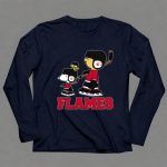 Snoopy And Woodstock With Calgary Flames Hockey Players 6 Long Sleeves.jpg