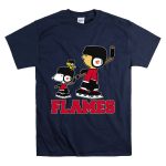 Snoopy And Woodstock With Calgary Flames Hockey Players T Shirt 7.jpg