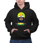 Snoopy And Woodstock With Chicago Bears Logo Halloween Scene 2 Hoodie