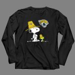 Snoopy And Woodstock With Jacksonville Jaguars Pilgrim Hats 4 Long Sleeves