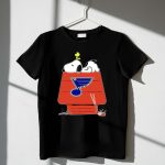 Snoopy And Woodstock With St Louis Blues Logo On Doghouse 1 T Shirt.jpg