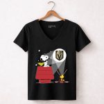 Snoopy And Woodstock With Vegas Golden Knights Logo Spotlight 7 Womens V Neck.jpg