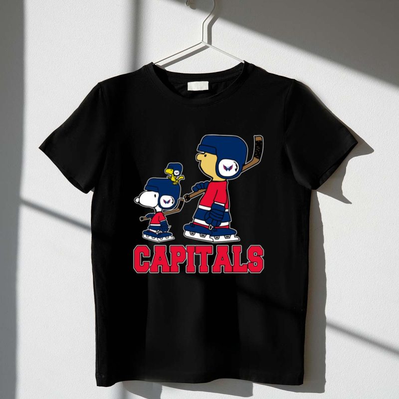 Snoopy And Woodstock With Washington Capitals Hockey Fan Gear 1 T Shirt.jpg