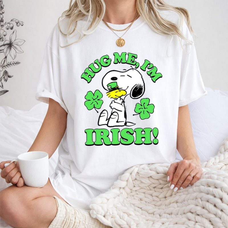 Snoopy And Woodstocks Hug Me Im Irish 1 T Shirt