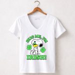 Snoopy And Woodstocks Hug Me Im Irish 5 Womens V Neck