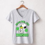 Snoopy And Woodstocks Hug Me Im Irish 5 Womens V Neck1