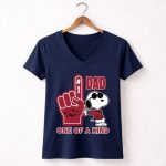 Snoopy Arkansas Razorbacks 1 Dad One Of A Kind 5 Womens V Neck.jpg