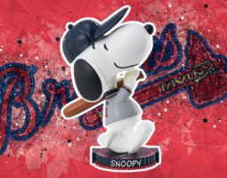Snoopy Atlanta Braves Banner