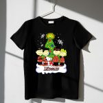Snoopy Atlanta Falcons Christmas Peanuts Characters Snowflakes Tree 1 T Shirt