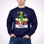 Snoopy Atlanta Falcons Christmas Peanuts Characters Snowflakes Tree 3 Sweatshirt