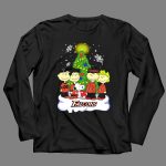 Snoopy Atlanta Falcons Christmas Peanuts Characters Snowflakes Tree 4 Long Sleeves