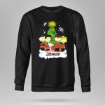 Snoopy Atlanta Falcons Christmas Peanuts Characters Snowflakes Tree 9 Sweatshirt