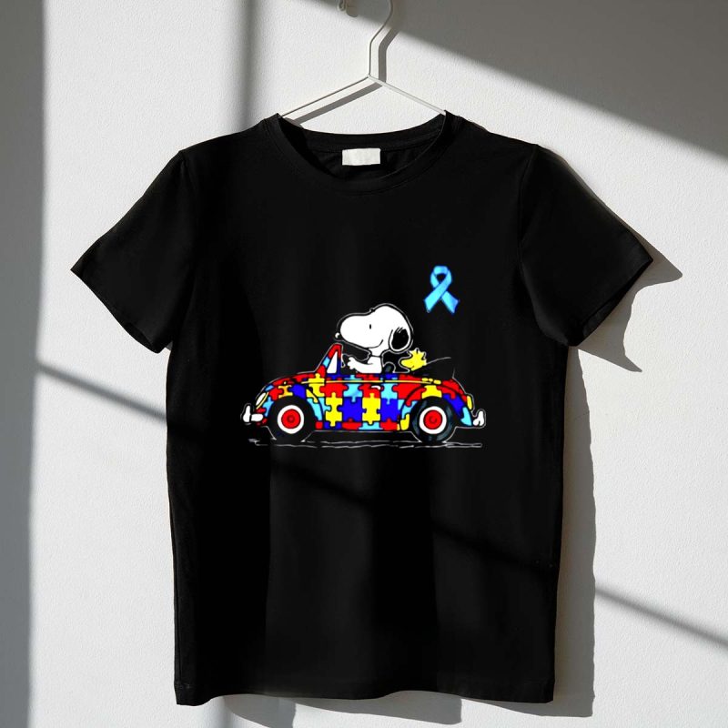 Snoopy Autism Awareness Car 1 T Shirt