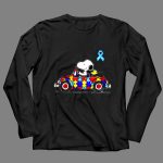 Snoopy Autism Awareness Car 4 Long Sleeves