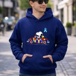 Snoopy Autism Awareness Car 8 Hoodie