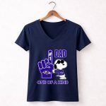Snoopy Baltimore Ravens 1 DAD One of A Kind 5 Womens V Neck