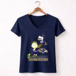 Snoopy Baltimore Ravens Football Celebration Ravens 5 Womens V Neck