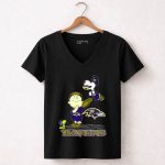 Snoopy Baltimore Ravens Football Celebration Ravens 7 Womens V Neck