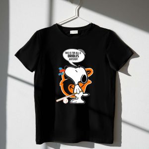 Snoopy Baseball Baltimore Orioles Haters 1 T Shirt