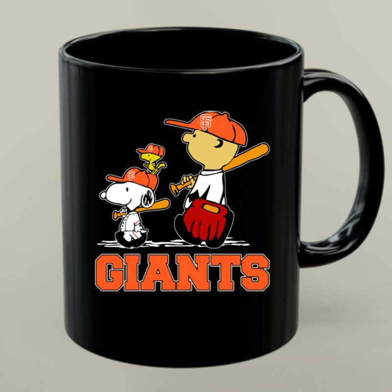 Snoopy Baseball San Francisco Giants Fans Charlie Brown Woodstock 1 Mug 1.Jpg