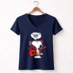 Snoopy Basketball Atlanta Hawks Haters Statement 5 Womens V Neck