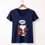 Snoopy Basketball Cheering For Portland Trail Blazers Haters 5 Womens V Neck