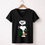 Snoopy Basketball Milwaukee Bucks Haters Fans Pep Talk 6 Womens V Neck