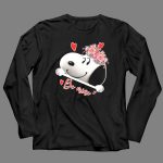 Snoopy Be Mine Hearts and Flowers 4 Long Sleeves