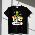 Snoopy Bengals Christmas Tree Peanuts Characters 1 T Shirt
