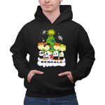 Snoopy Bengals Christmas Tree Peanuts Characters 2 Hoodie