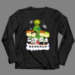 Snoopy Bengals Christmas Tree Peanuts Characters 4 Long Sleeves