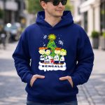 Snoopy Bengals Christmas Tree Peanuts Characters 8 Hoodie