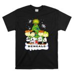 Snoopy Bengals Christmas Tree Peanuts Characters T Shirt 6