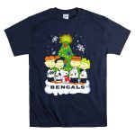 Snoopy Bengals Christmas Tree Peanuts Characters T Shirt 7
