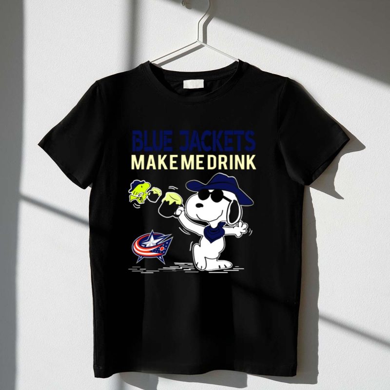 Snoopy Blue Jackets Make Me Drink Columbus Fans 1 T Shirt.jpg