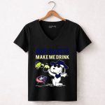 Snoopy Blue Jackets Make Me Drink Columbus Fans 7 Womens V Neck.jpg