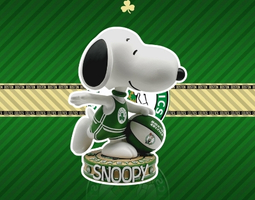 Snoopy Boston Celtics Banner