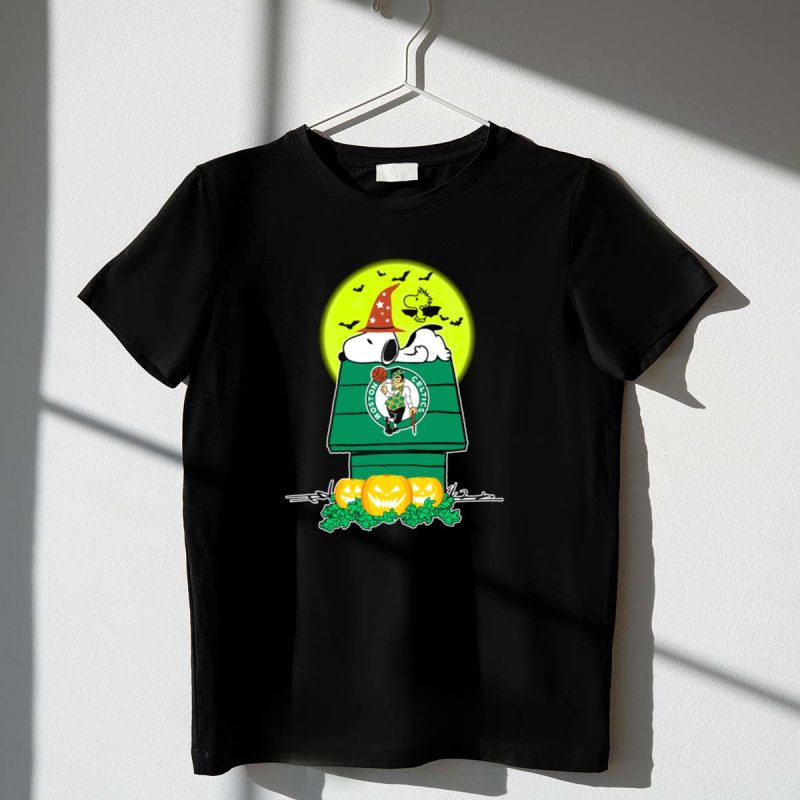 Snoopy Boston Celtics Halloween Moon Pumpkins 1 T Shirt