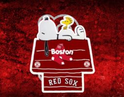 Snoopy Boston Red Sox Banner