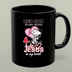 Snoopy Boston Red Sox In My Veins Jesus In My Heart 1 mug.jpg