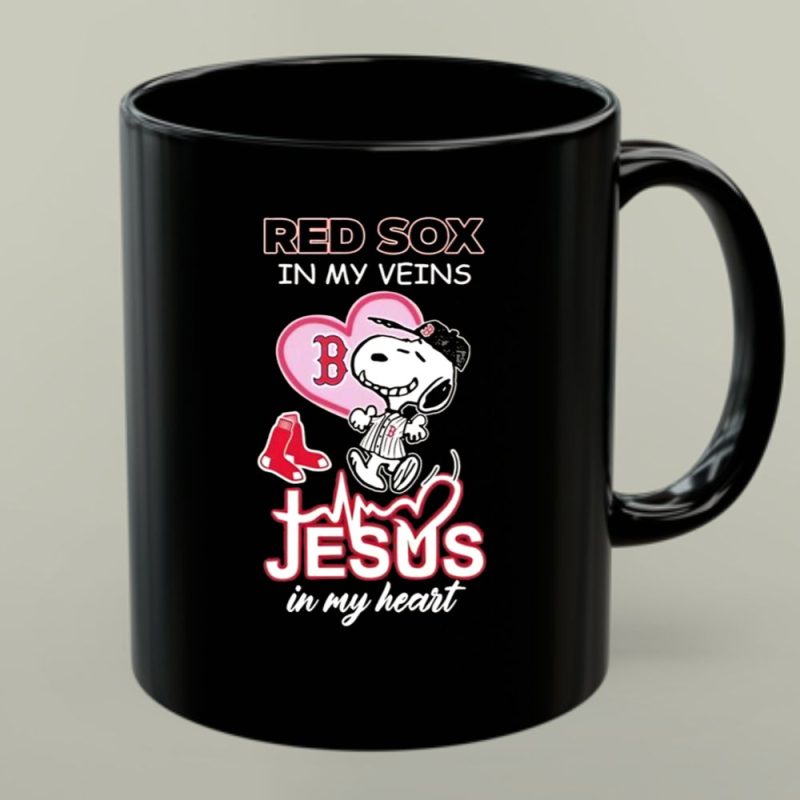 Snoopy Boston Red Sox In My Veins Jesus In My Heart 1 Mug.jpg