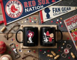 Snoopy Boston Red Sox Mug Banner