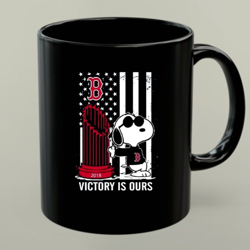 Snoopy Boston Red Sox Victory Is Ours 2018 With Flag American 1 Mug.jpg
