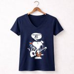 Snoopy Brooklyn Nets Fans Tongue Out Basketball Statement 5 Womens V Neck