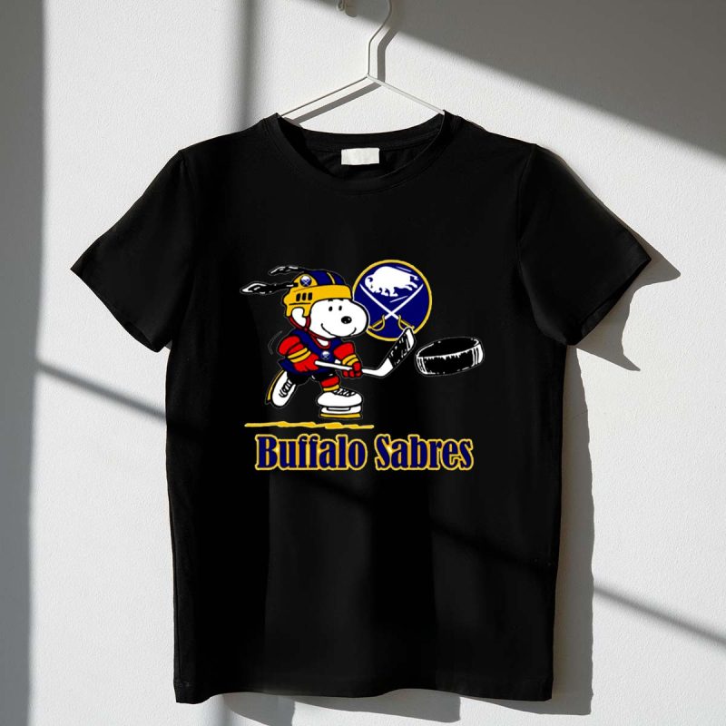 Snoopy Buffalo Sabres Hockey Player With Puck 1 T Shirt.jpg