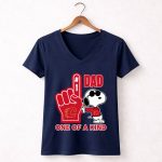 Snoopy Calgary Flames 1 Dad One Of A Kind 5 Womens V Neck.jpg
