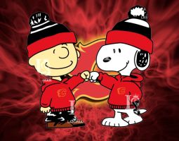 Snoopy Calgary Flames Banner