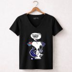 Snoopy Canucks Fans Tongue Out Speech Bubble Vancouver Hockey 7 Womens V Neck.jpg